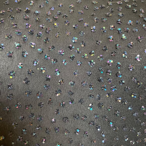 80s Vintage Milano Sexy Black Glitter Backless Cocktail Dress with Butt Ruching - Picture 6 of 10